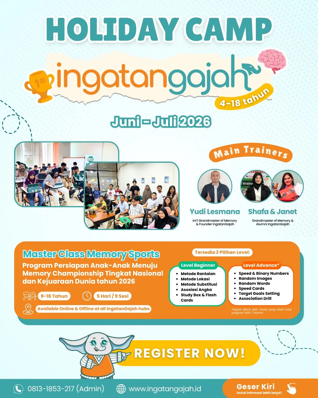 Cari kegiatan liburan anti-bosan & edukatif untuk anak INGATANGAJAH HOLIDAY CAMP 2026 solusinya! (3)