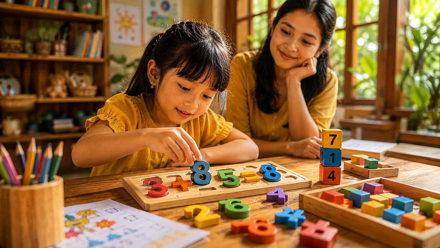 ibu membantu membangun fondasi logika matematika anak di rumah sejak dini